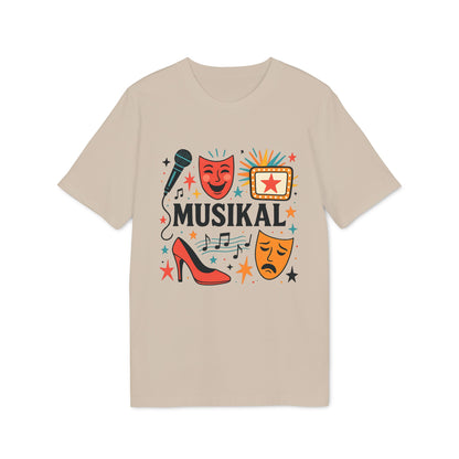 Musikal T-shirt För Alla som Älskar Musikal 100% Ekologisk Bomull