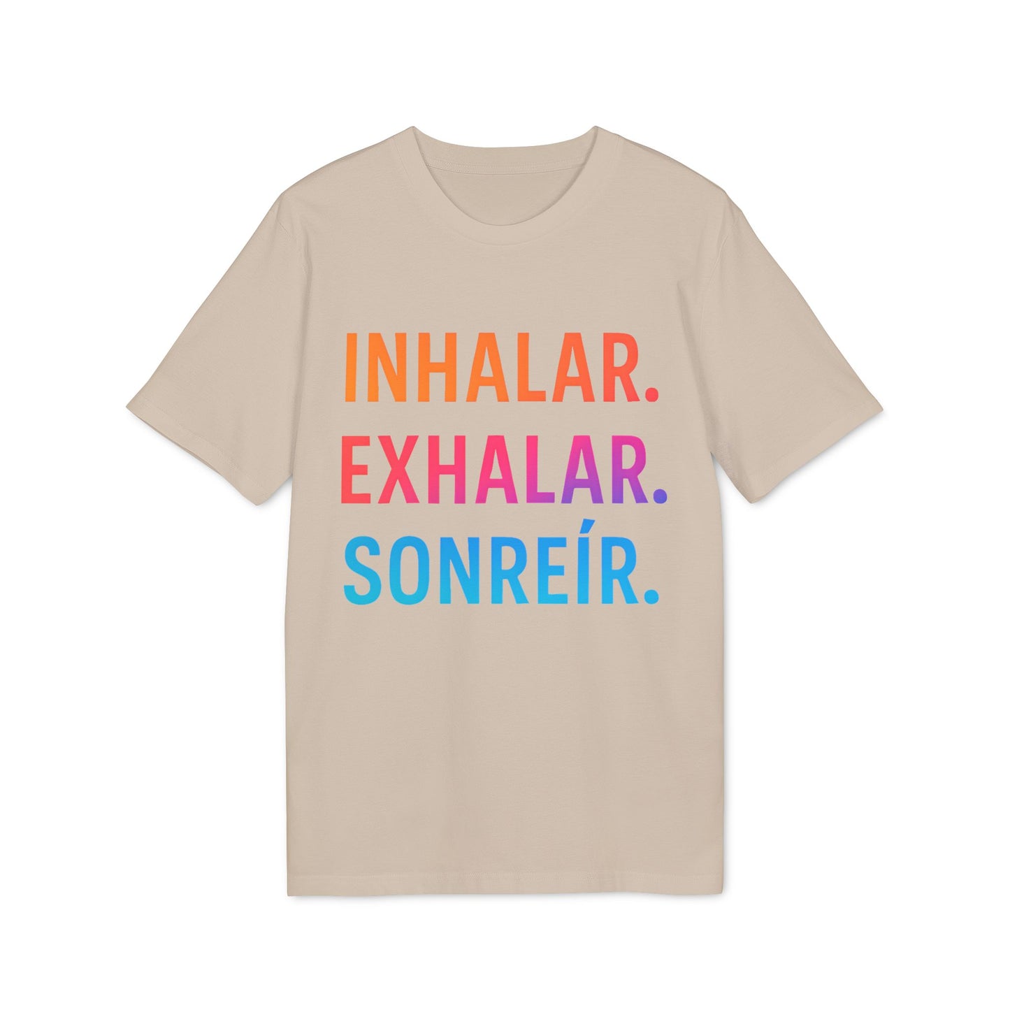 Inhalar Exhalar Sonreír Camiseta Sostenible para Vivir Lento