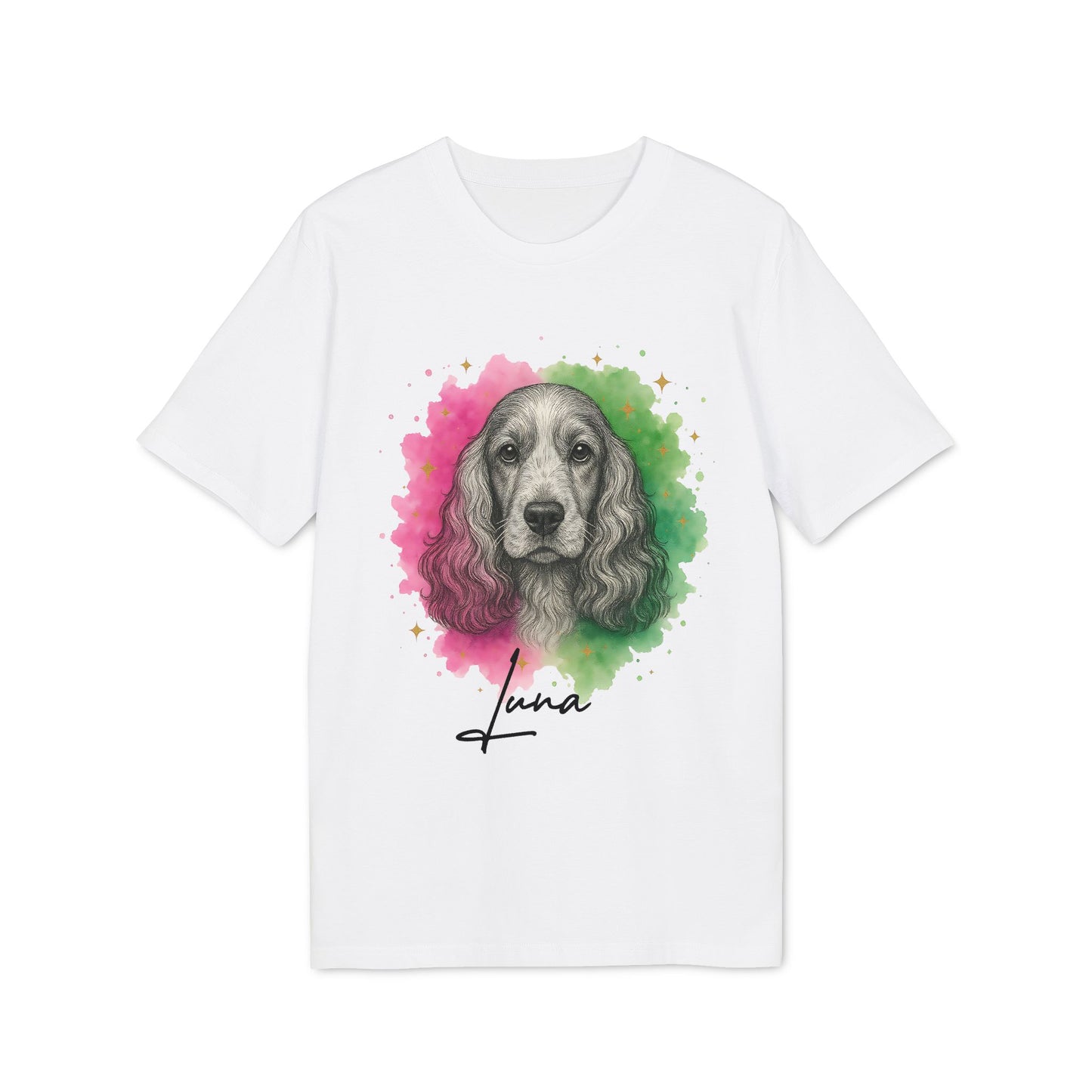 English Cocker Spaniel 100% Organic Cotton T-Shirt Personalized Dog Tee