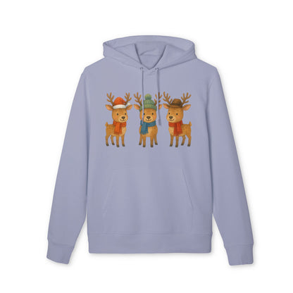 Three Little Reindeers Hoodie 100% Organic Cotton Christmas