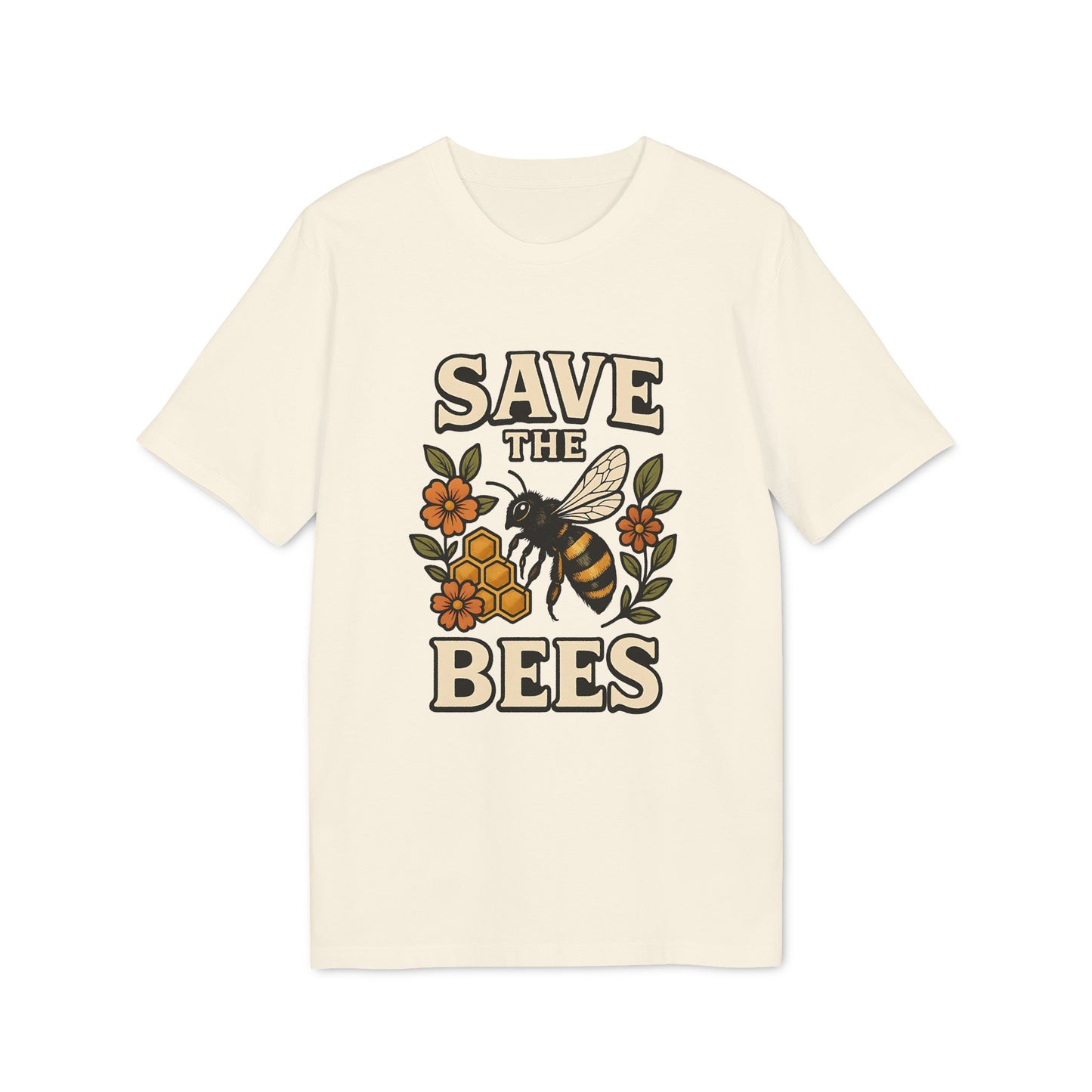 Save the Bees T-shirt 100% Organic Cotton
