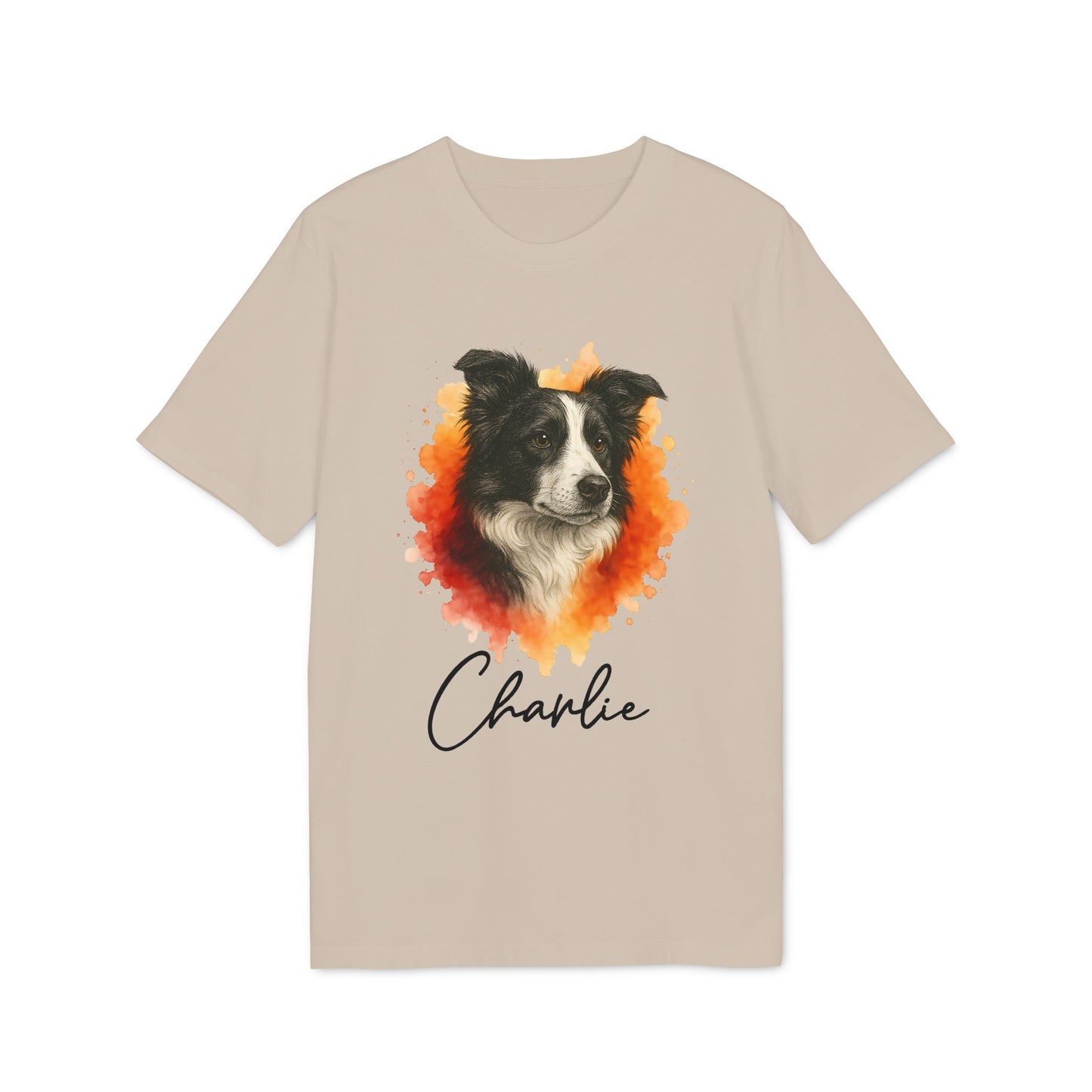 Border Collie T-shirt Organic Cotton 100% Personalized Dog Tee