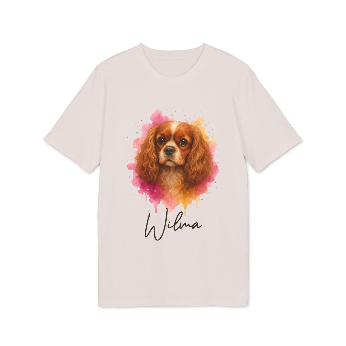 Cavalier King Charles Spaniel 100% Organic Cotton T-Shirt Personalized Dog Tee