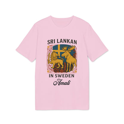 Sri Lankan in Sweden Organic T-shirt 100% Cotton Personalized