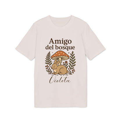 Amigo del Bosque Personalizado con Nombre 100% Algodon Organico Camiseta
