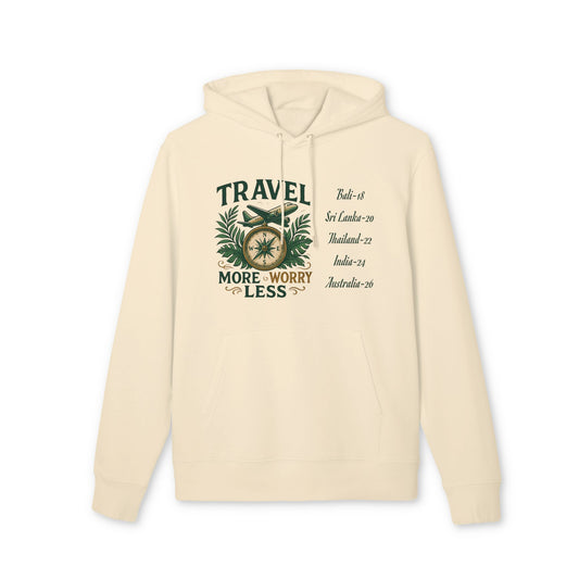 Personalized Travel Hoodie 100% Organic Cotton Your Destinations