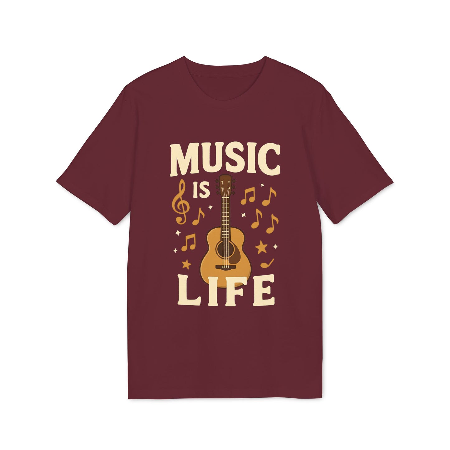 Music is Life Organic Cotton T-Shirt 100%