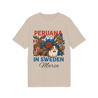 Peruana in Sweden 100% Organic Cotton T-Shirt Personalized with Name