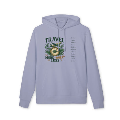 Personalized Travel Hoodie 100% Organic Cotton Your Destinations