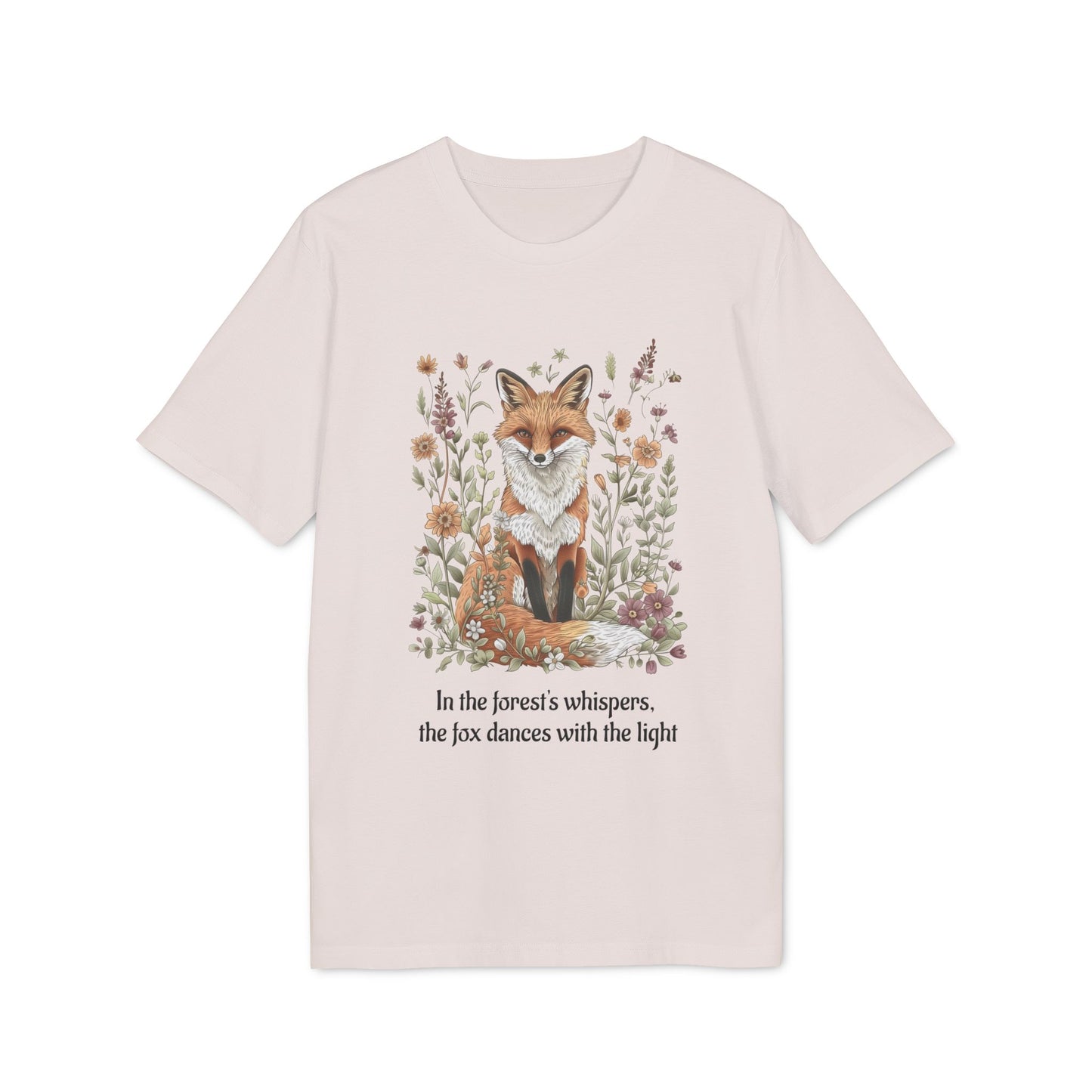 Fox Spirit Whisper 100% Organic Cotton T-Shirt for Nature Lovers and Free Souls