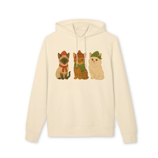 Three Little Cats Hoodie 100% Organic Cotton Christmas