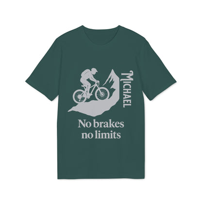 Mountain Bike T-shirt Personalized 100% Organic Cotton No Brakes No Limit