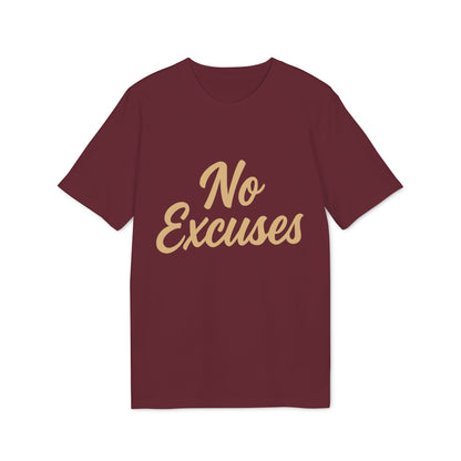 No Excuses T-shirt for Athletes 100% Organic Cotton