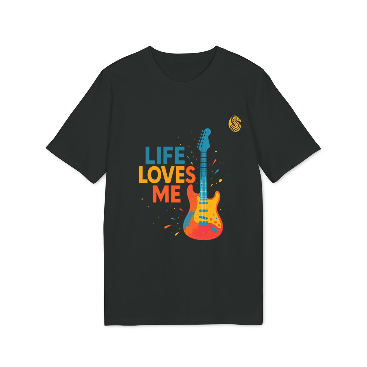 Life Loves Me Organic T-shirt Electric Guitarr Drix 100% Cotton