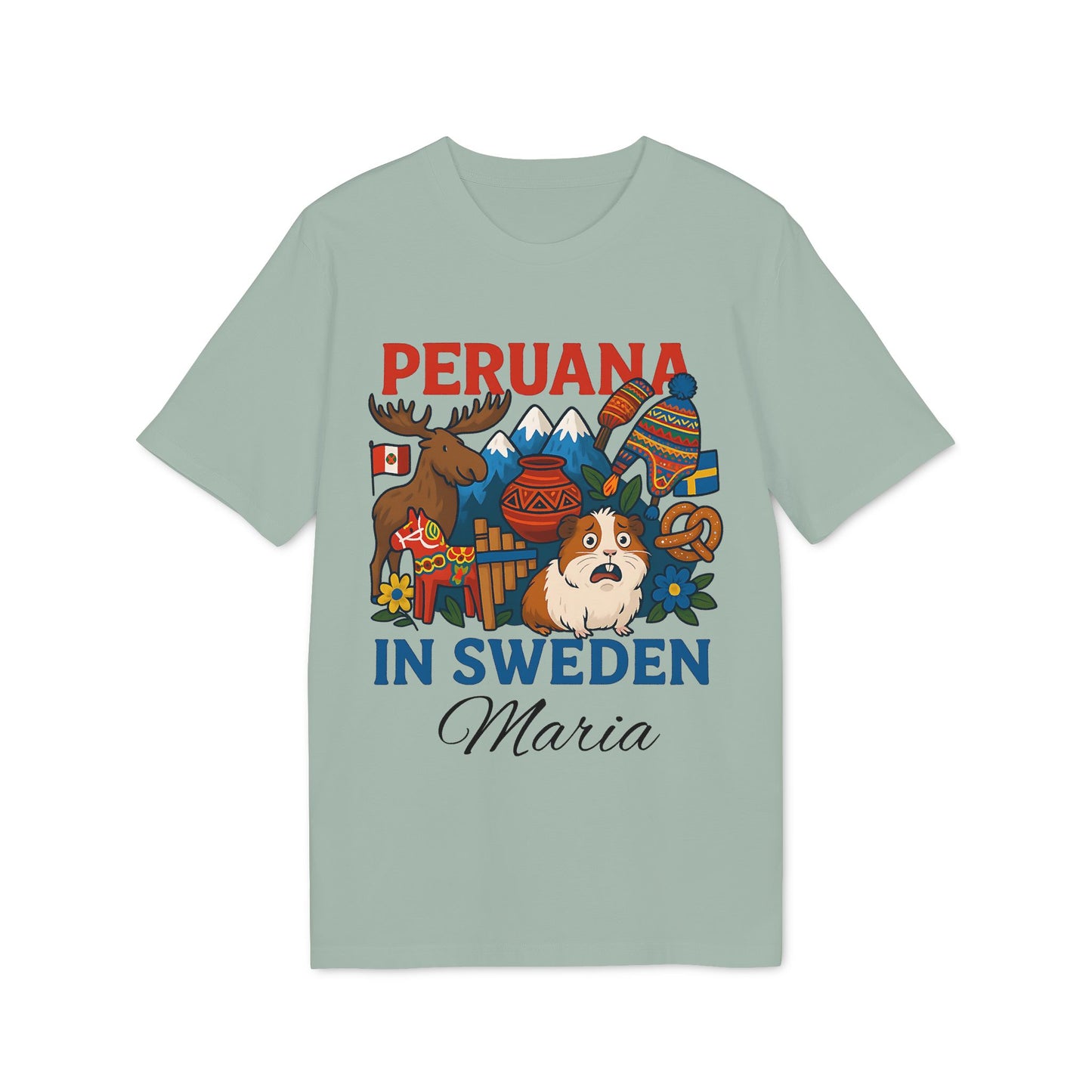 Peruana in Sweden 100% Organic Cotton T-Shirt Personalized with Name