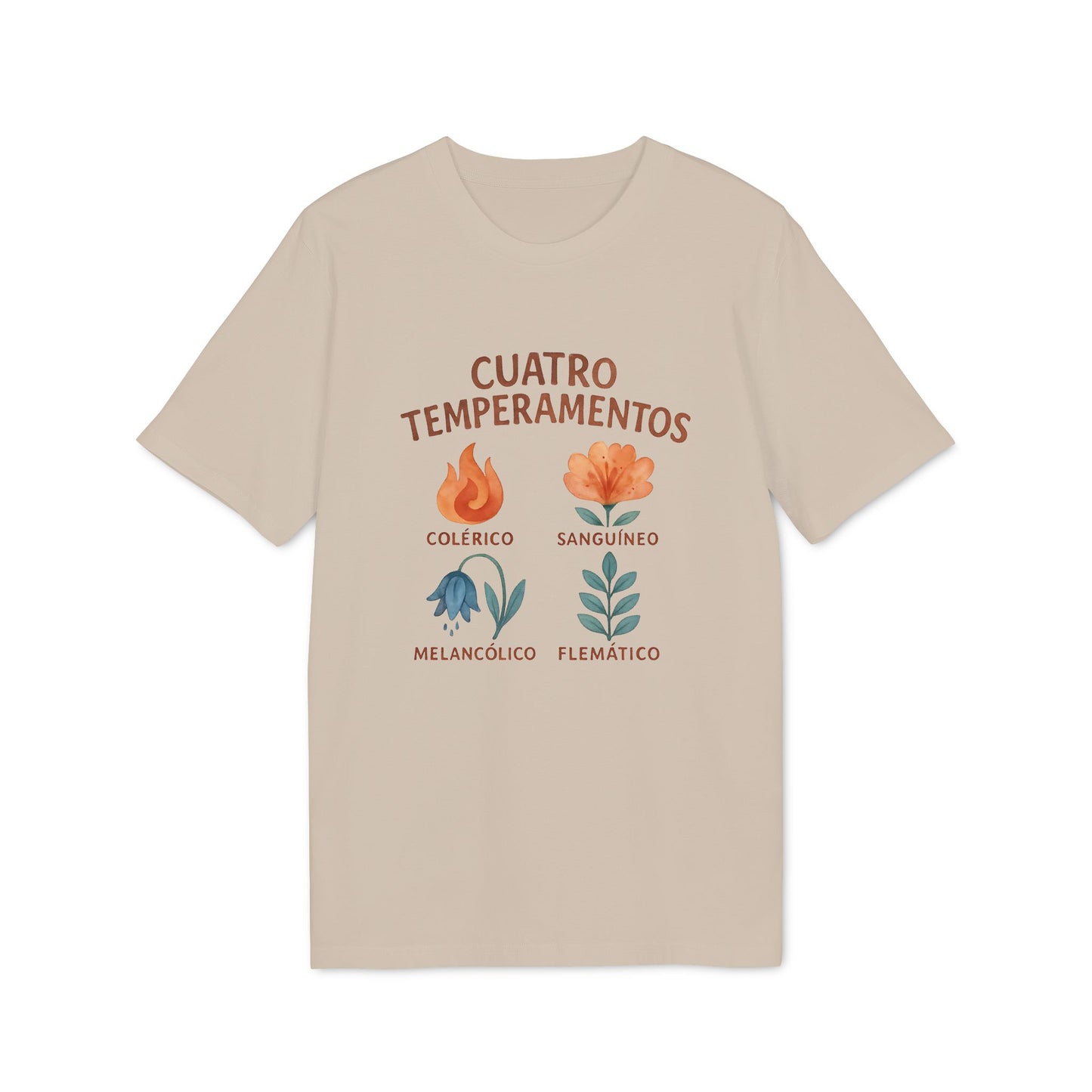 Cuatro Temperamentos Camiseta Waldorf 100% Algodon Organico