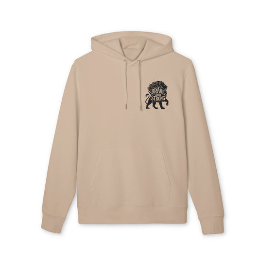 Brave and Strong Hoodie Lion 100% Organic Cotton