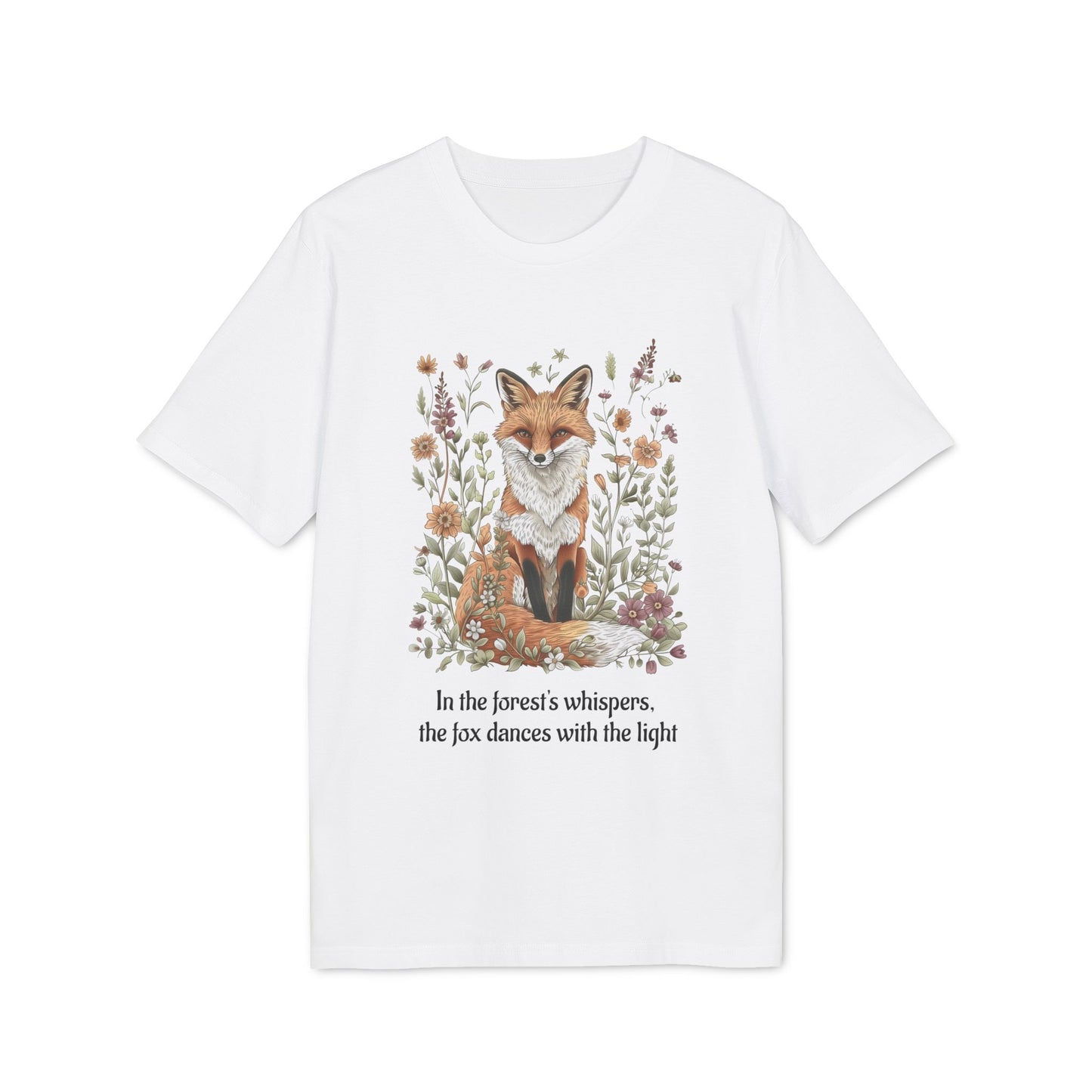 Fox Spirit Whisper 100% Organic Cotton T-Shirt for Nature Lovers and Free Souls