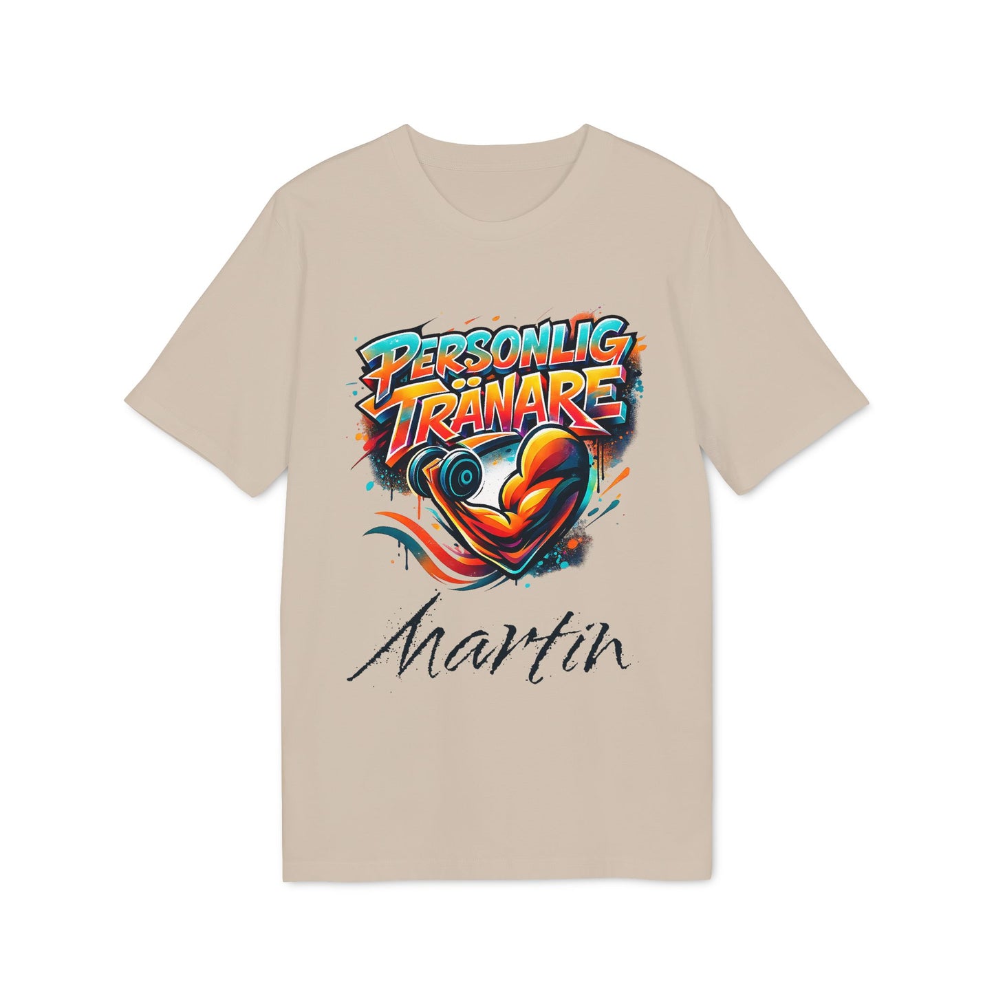 Personal Trainer Organic Cotton T-Shirt Personalized Swedish