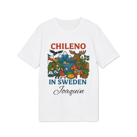 Chileno in Sweden 100% Organic Cotton T-Shirt Personalized with Name