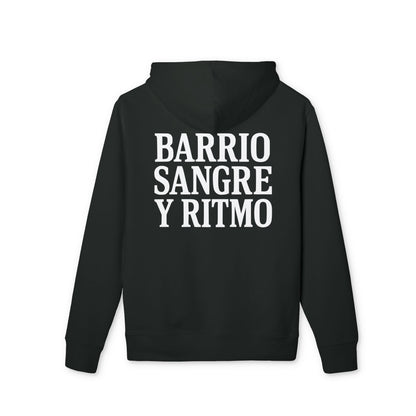Barrio Sangre y Ritmo Hoodie Drix Collection 100% Organic Cotton