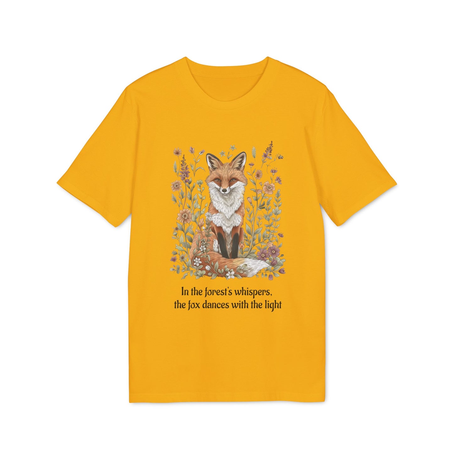 Fox Spirit Whisper 100% Organic Cotton T-Shirt for Nature Lovers and Free Souls