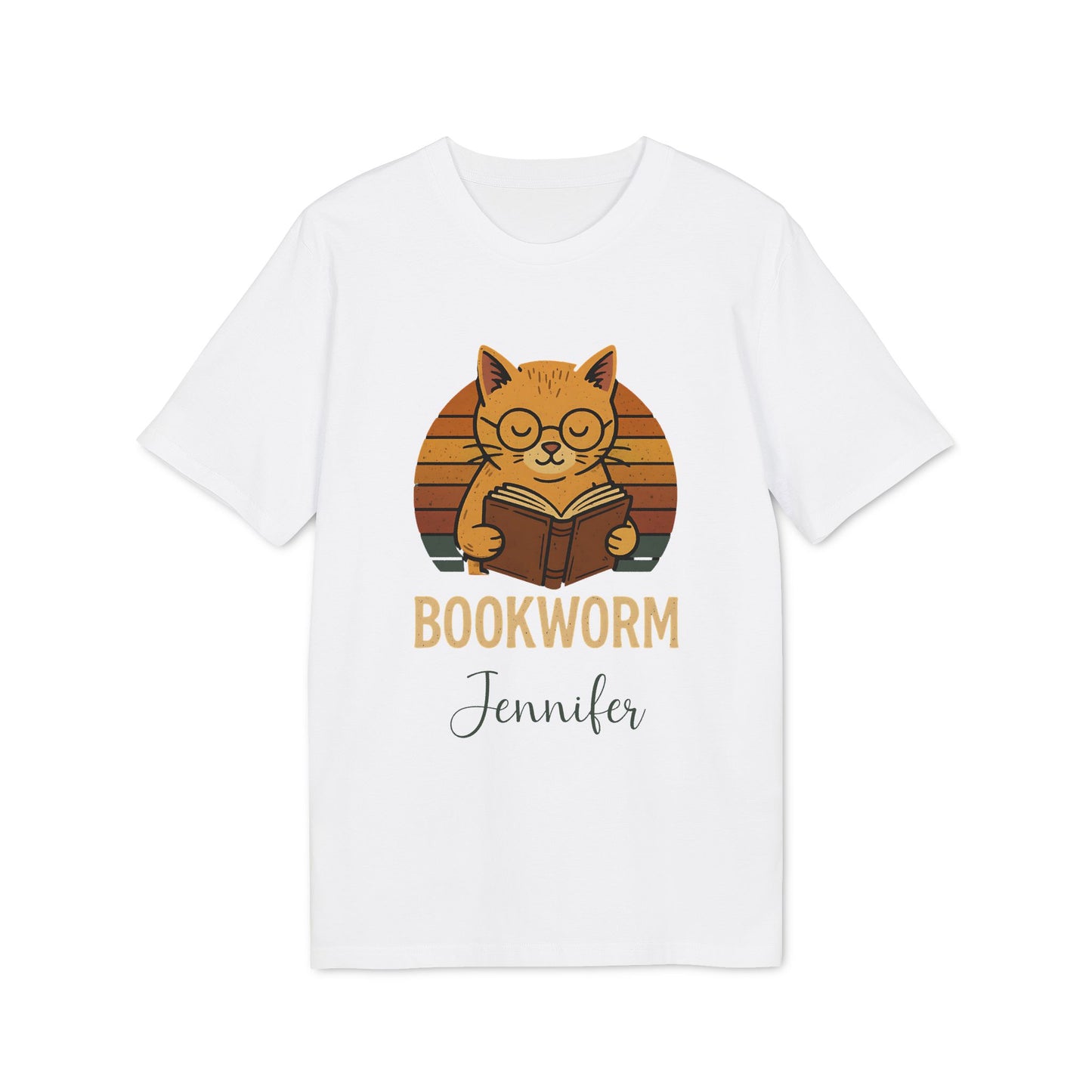 Bookworm Organic Cotton T-Shirt Femenine Personalized