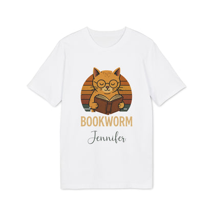 Bookworm Organic Cotton T-Shirt Femenine Personalized