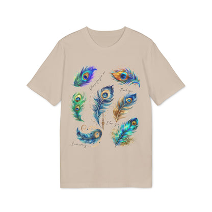 Peacock Hooponopono T-Shirt 100% Organic Cotton
