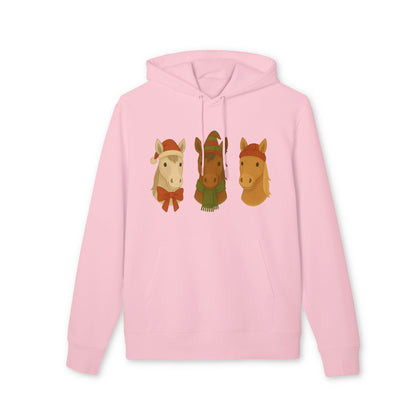 Three Little Horses Hoodie 100% Organic Cotton Christmas