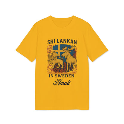 Sri Lankan in Sweden Organic T-shirt 100% Cotton Personalized