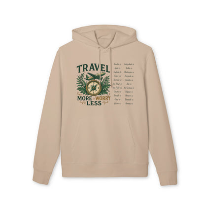 Personalized Travel Hoodie 100% Organic Cotton Your Destinations
