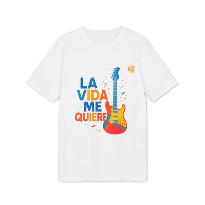 La Vida Me Quiere Organic T-shirt Electric Guitarr Drix 100% Cotton
