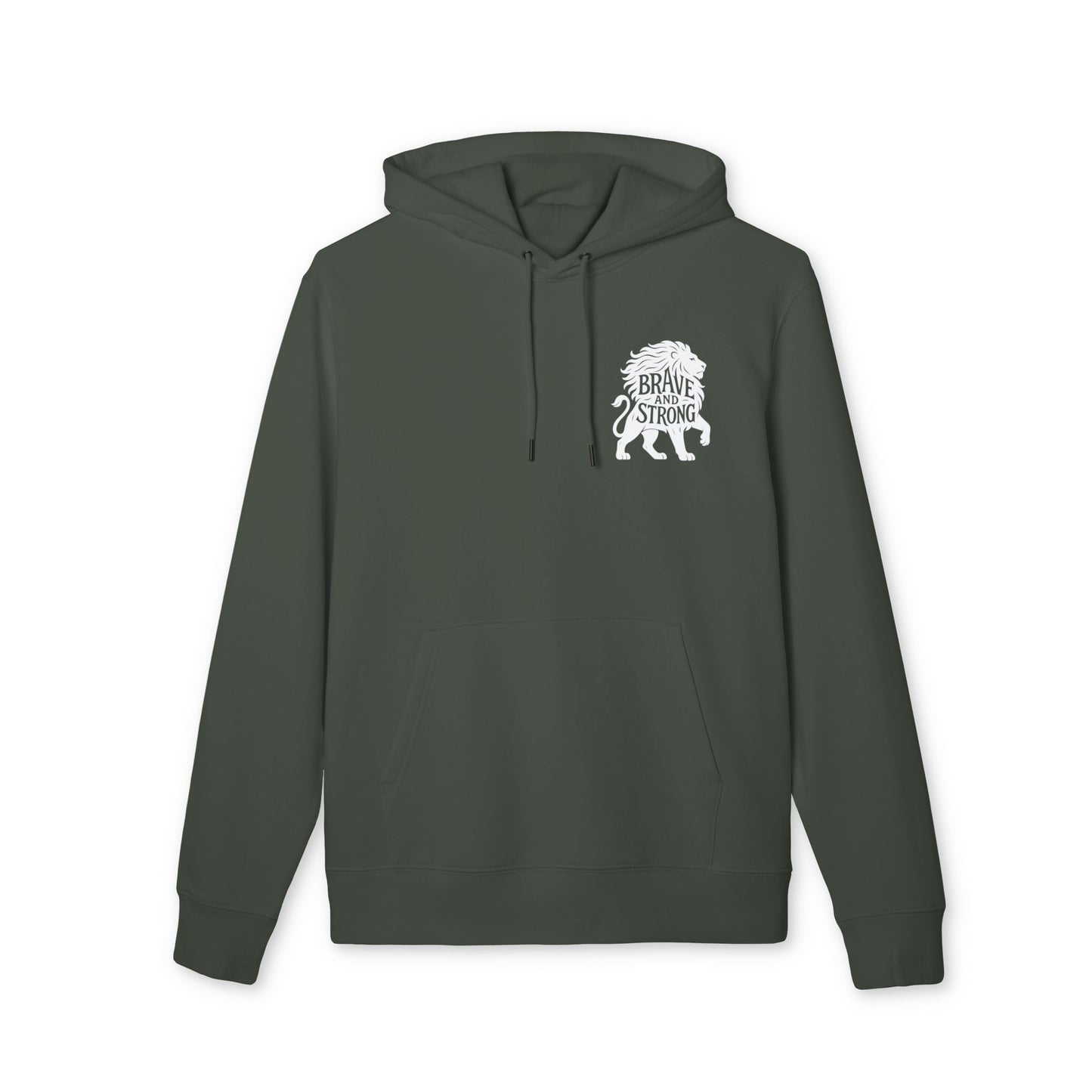Brave and Strong Hoodie Lion 100% Organic Cotton