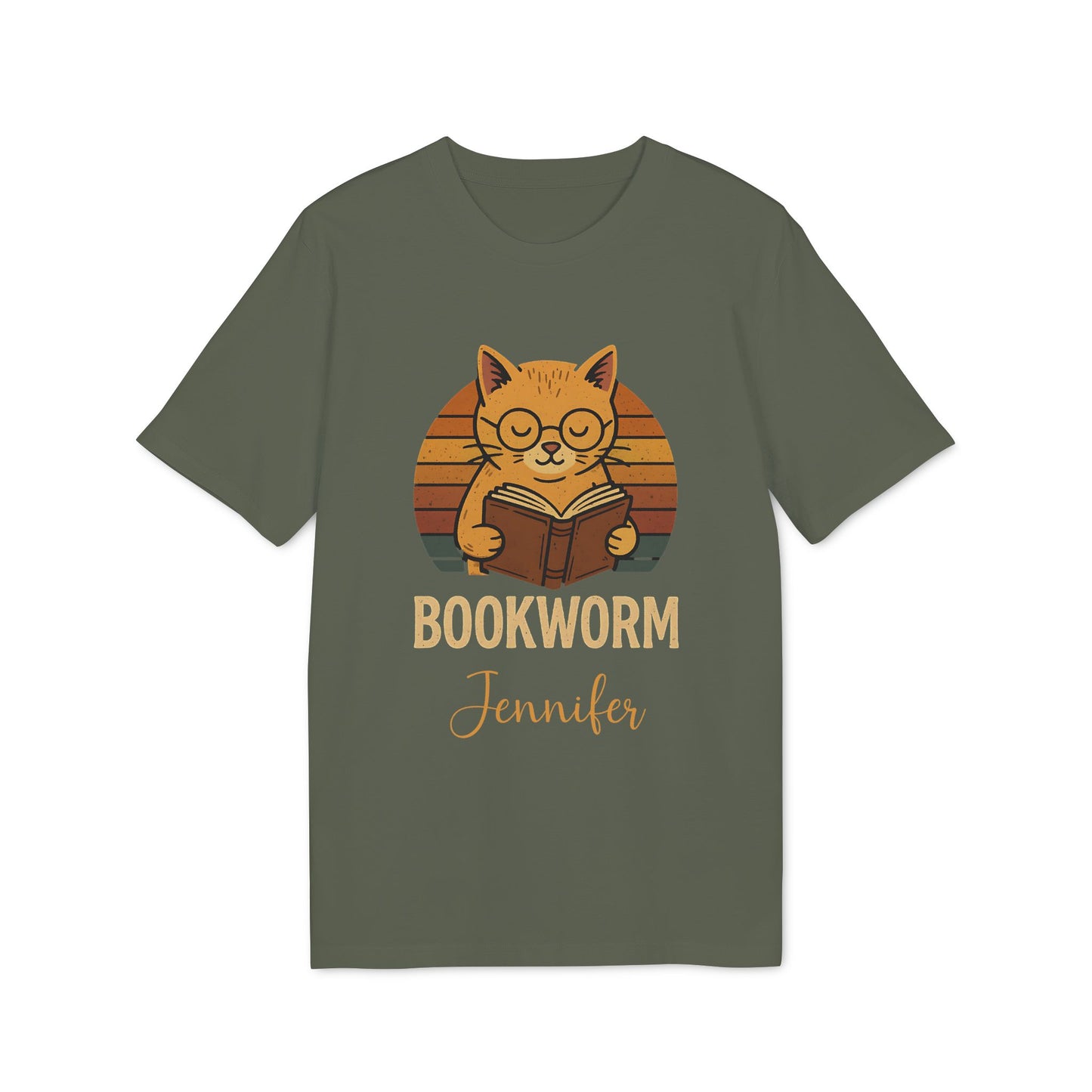 Bookworm Organic Cotton T-Shirt Femenine Personalized