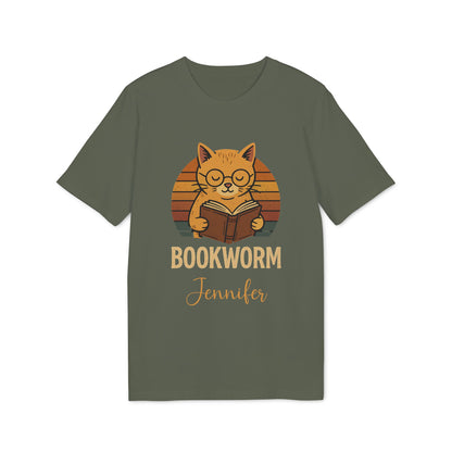Bookworm Organic Cotton T-Shirt Femenine Personalized