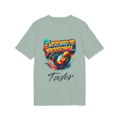 Personal Trainer Organic Cotton T-Shirt Personalized Spanish