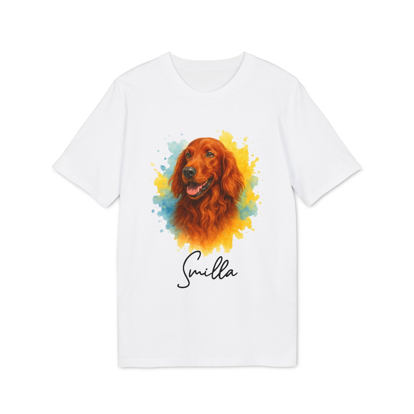 Irish Setter 100% Organic Cotton T-Shirt Personalized Dog Tee