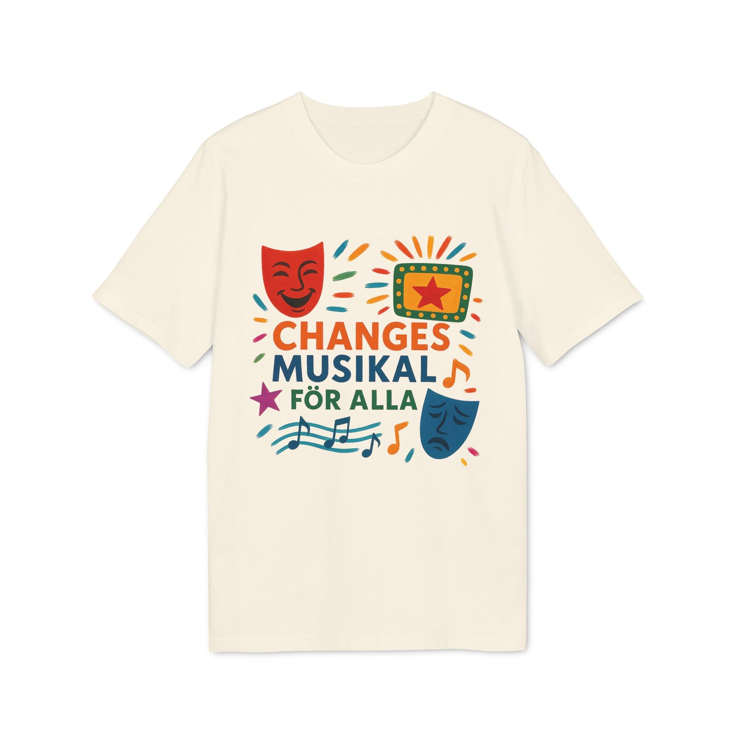 Changes Musikal T-shirt För Alla som Älskar Musikal 100% Ekologisk Bomull