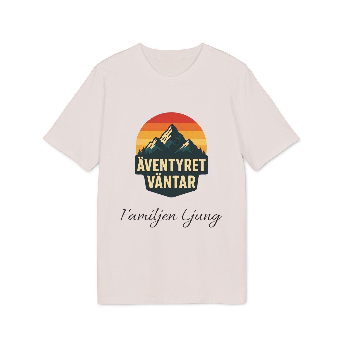 Äventyret Börjar Personlig Ekologisk T-shirt Bomull för Familjer på Äventyr