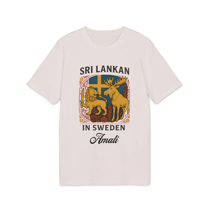 Sri Lankan in Sweden Organic T-shirt 100% Cotton Personalized