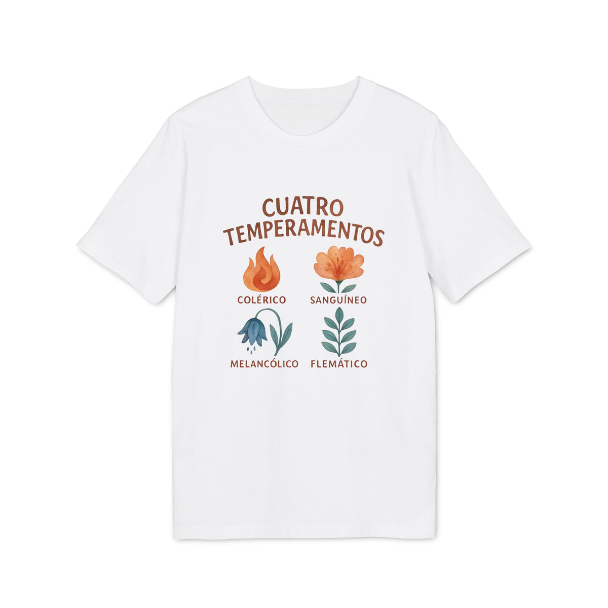 Cuatro Temperamentos Camiseta Waldorf 100% Algodon Organico