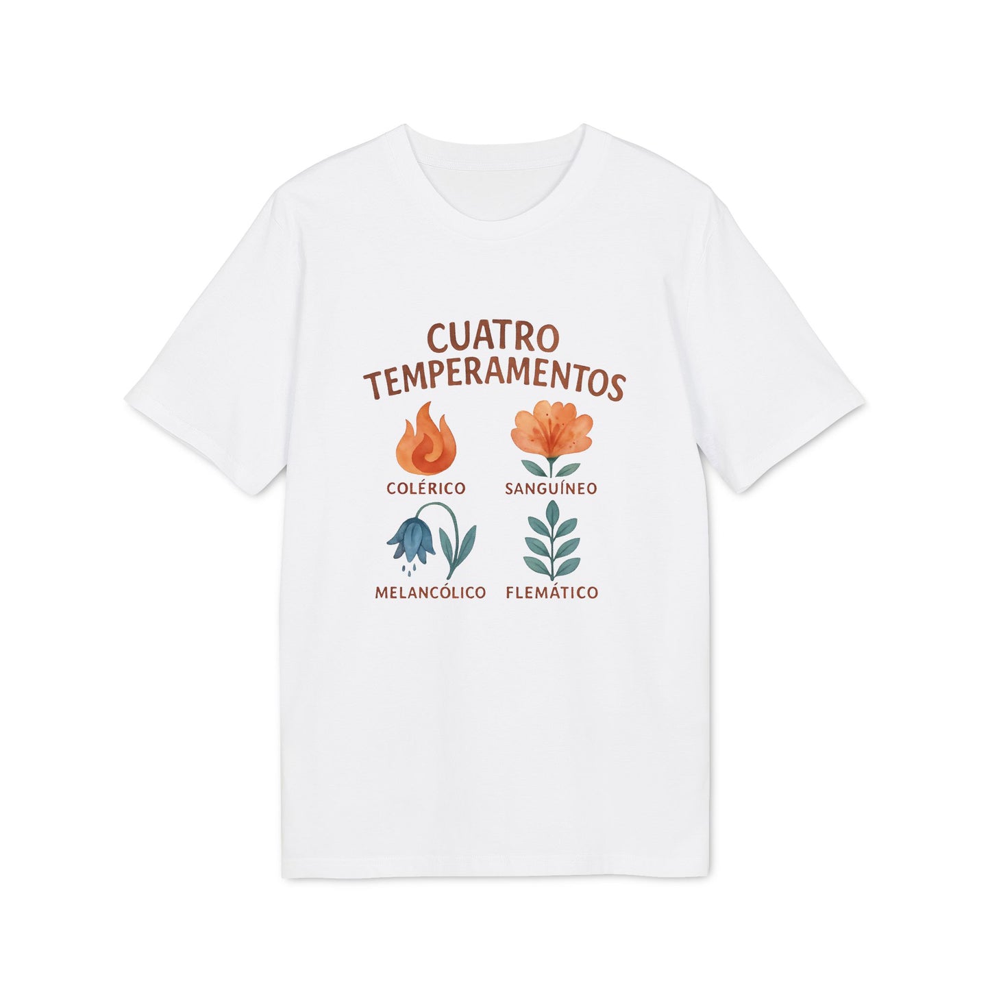 Cuatro Temperamentos Camiseta Waldorf 100% Algodon Organico