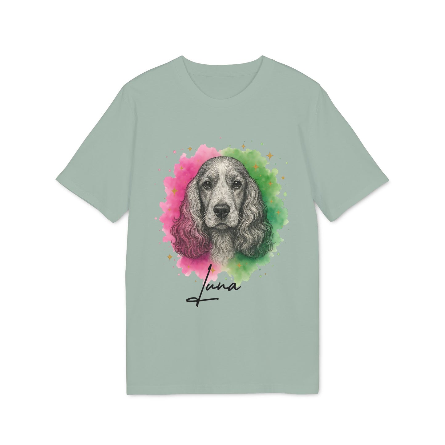English Cocker Spaniel 100% Organic Cotton T-Shirt Personalized Dog Tee