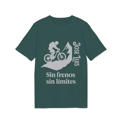 Camiseta Personalizada de Mountain Bike 100% Algodón Orgánico Sin Frenos Sin Límites