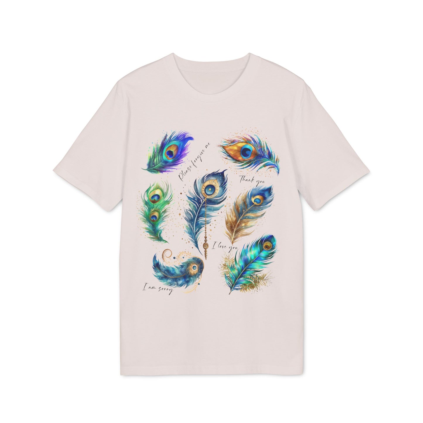 Peacock Hooponopono T-Shirt 100% Organic Cotton