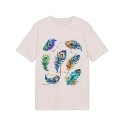 Peacock Hooponopono T-Shirt 100% Organic Cotton