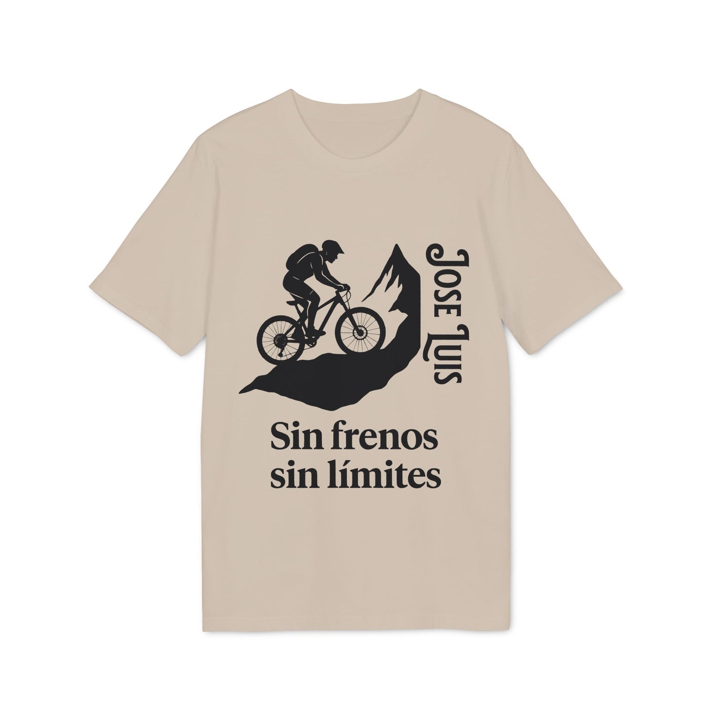 Camiseta Personalizada de Mountain Bike 100% Algodón Orgánico Sin Frenos Sin Límites