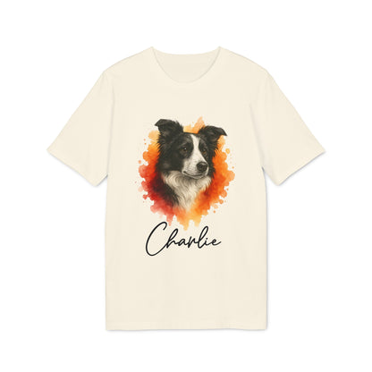 Border Collie T-shirt Organic Cotton 100% Personalized Dog Tee