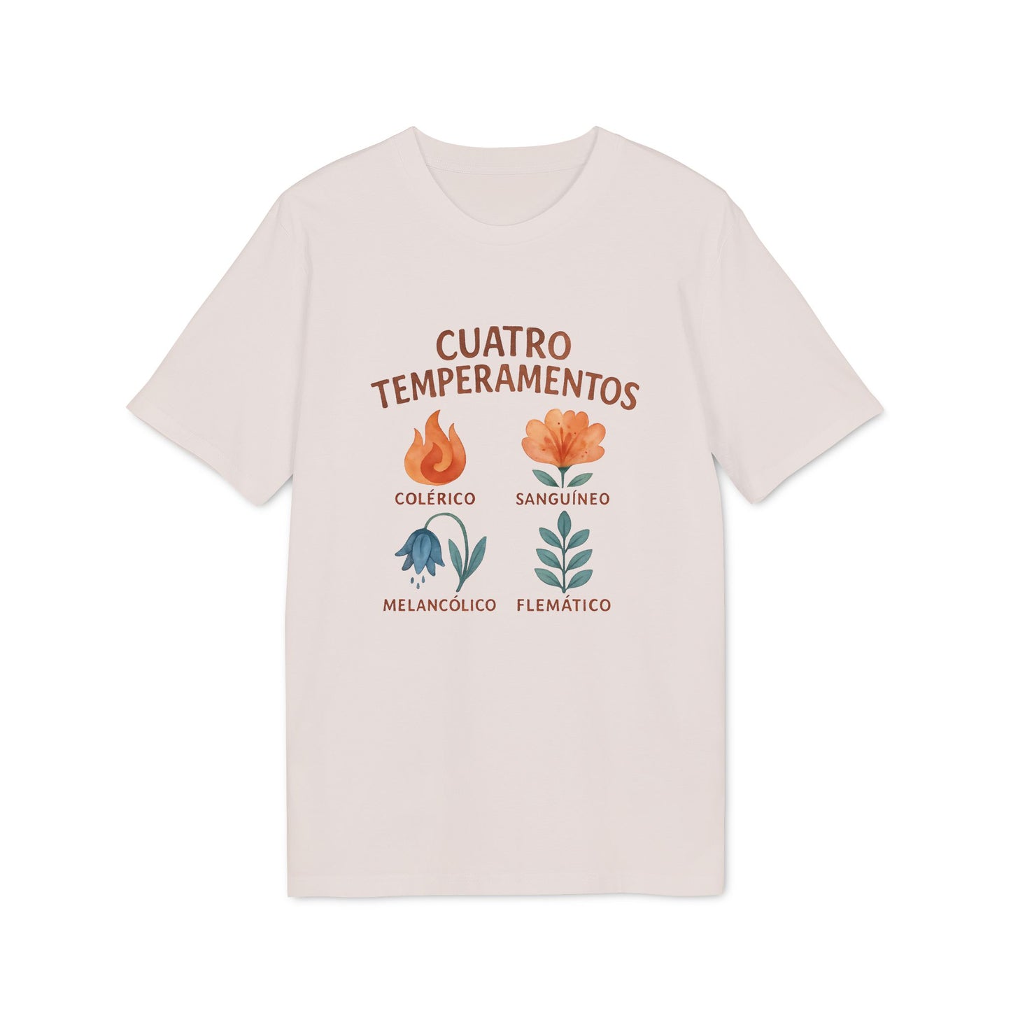 Cuatro Temperamentos Camiseta Waldorf 100% Algodon Organico
